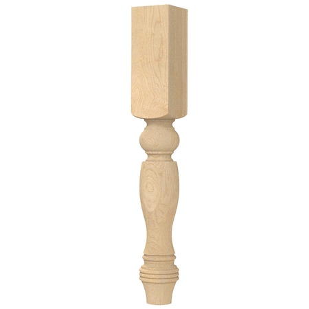 Large Diameter Country French Island Column - Hard Maple